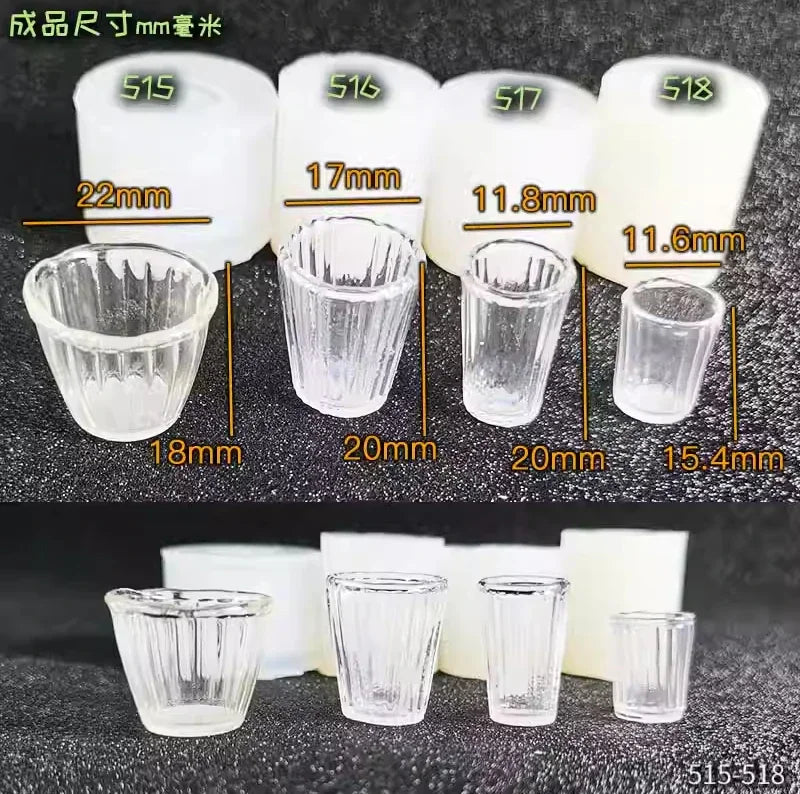 Miniature Food Play Mini Vintage Plate Fruit Plate Dinner Plate Doll House Mini Baking Baking Pan Organizer Jar Silicone Mold