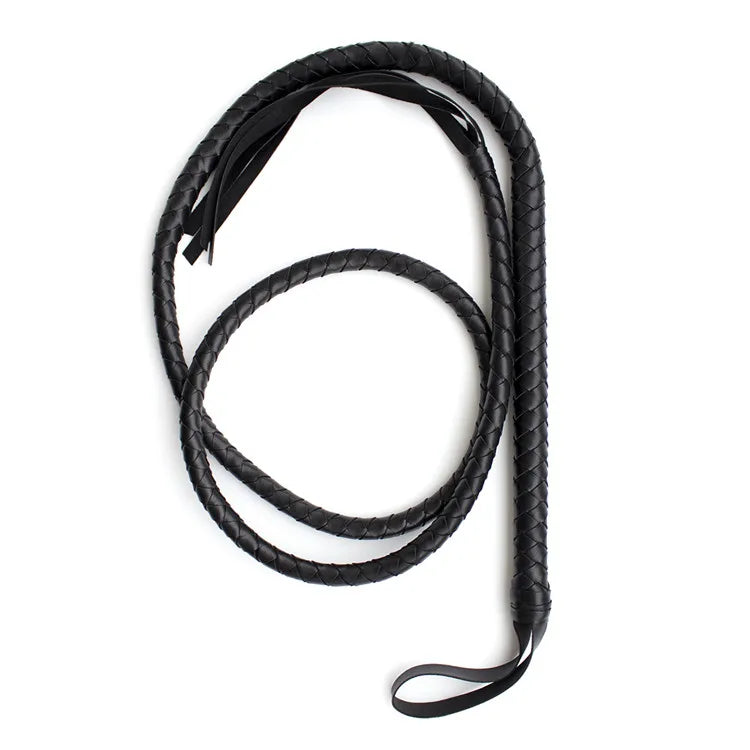 1.8M Long Faux Leather Bondage Whip Handle Riding Crop Fetish Flogger Sexy BDSM Toys for Adult Woman Halloween Costume Accessory