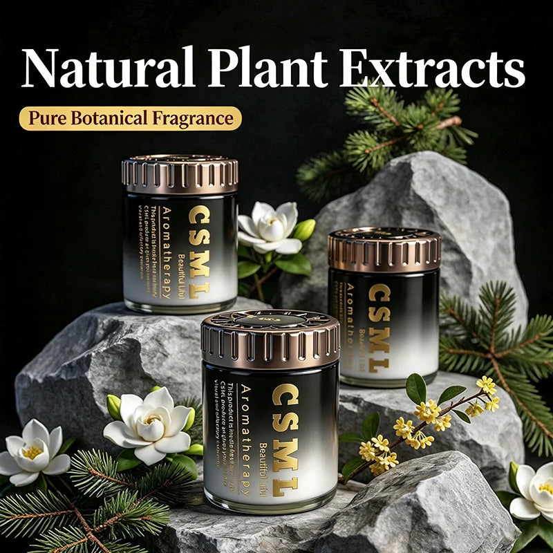 2026 New Gardenia Triumphal‑Arch Car Air Freshener, Solid Balm Car Perfume, Long‑Lasting Car Fragrance for Men & Women
