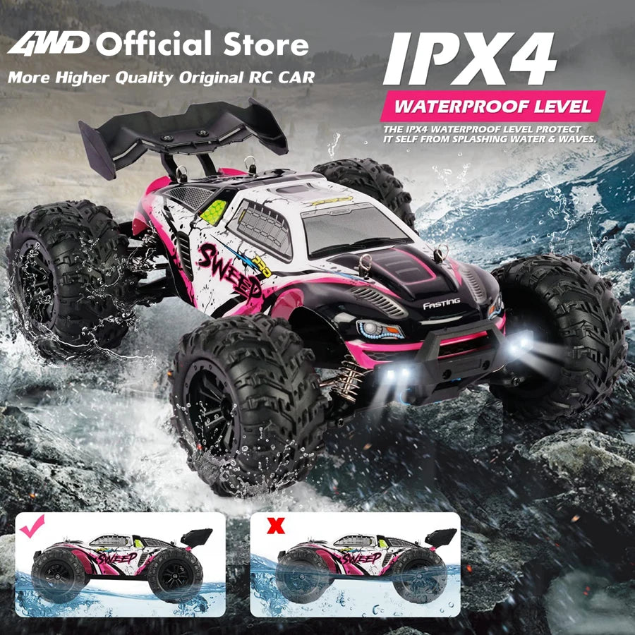 4WD 1:16 80KM/H Super Brushless 50KM/H Brushed RC Car 4x4 Off Road Remote Control High Speed Drift Racing Truck Buggy Toy Gift