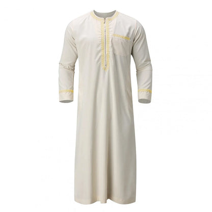 Middle East Ethnic Muslim Islamic Clothing Men Jubba Thobe African Dashik Ramadan Eid Abaya Arabic Kaftan Saudi Kimono Robe Gown