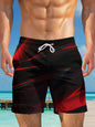 2025 Summer Trend Men's Loose Shorts Drawstring Quick Dry Striped 3D Print Shorts Casual Oversized Running Breath Sport Shorts