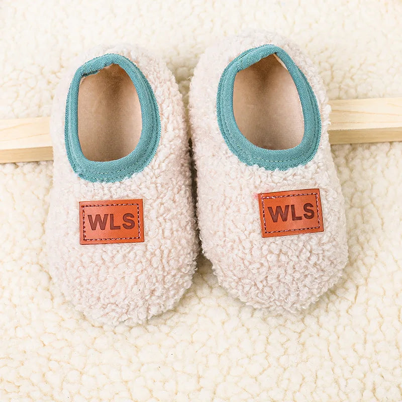 Autumn Winter Baby Slippers Toddler Plush Floor Sock Shoes Boy Girl Children Soft Anti-slip Walking Shoes Indoor Home Kids Shoes