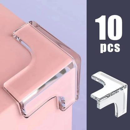 10PCS Clear Anti-collision Coffee Table Furniture Corner Protectors Soft Corner Sheathing Living Room Decor
