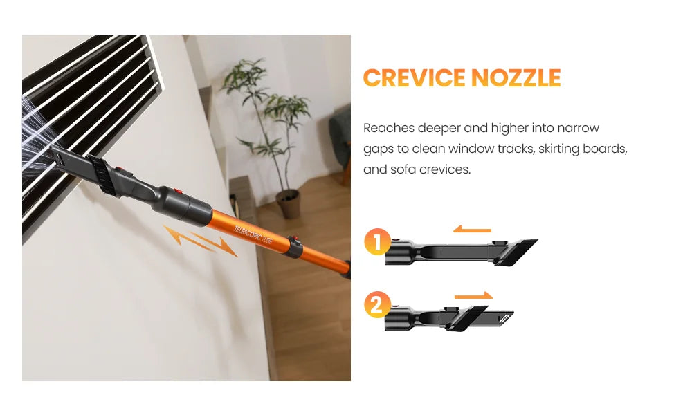 Erabros EV5 550W Cordless Vacuum Cleaner,70kPa Suction,80Mins Battery,LED Display,1.5L Dust Bin,Handheld Vacuum for Home Pet Car