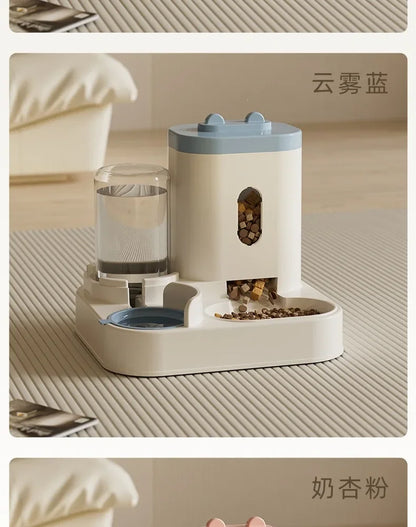 New Automatic 2 in 1  Feeder and Water Dispenser Pet Bowl  Food Bowl Feeding Watering Pet