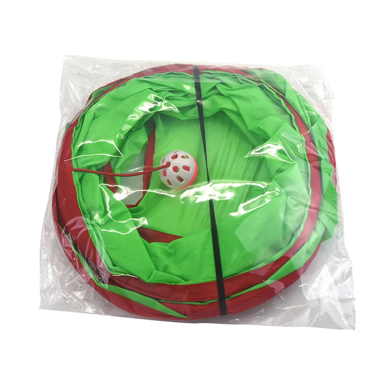 Christmas Cat Tunnel Pet Supplies Fun Toy Play Tunnel Tube Funny Kitten Toys Foldable Toys For Cat Pet Training Interactive