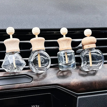 1 Pack Air Freshener Car Perfume Clip Essential Oil Diffuser Vent Empty Glass Bottle Decoration Aromatherapy Glass Bottle