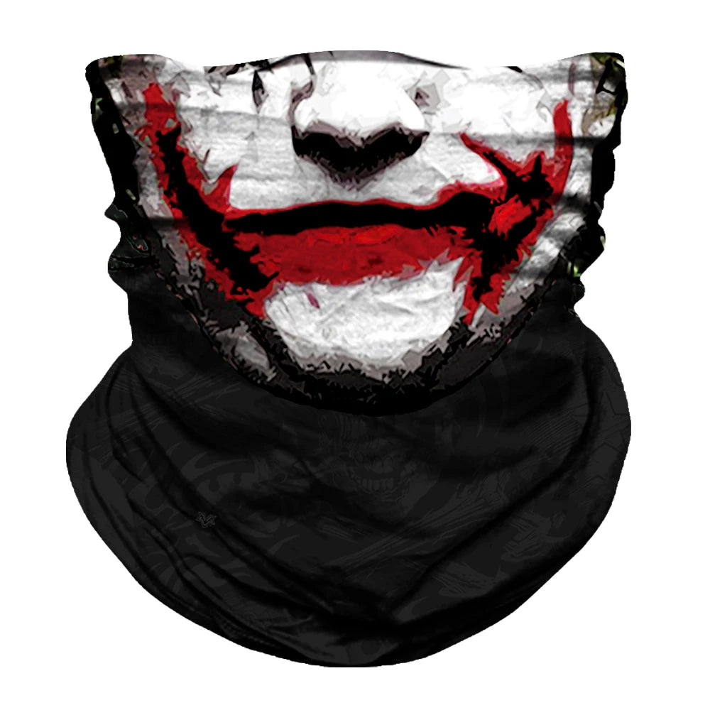 Seamless Snood Bandana Multifunctional Headwear Outdoor Sports Sun Protection Cycling Scarf Fishing Halloween Unisex Neck Mask