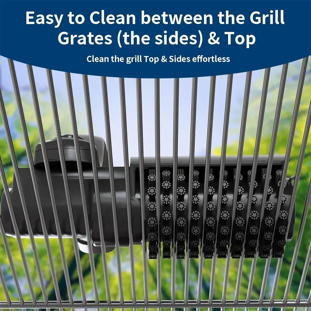 Cordless Rechargeable Electric BBQ Grill Brush Heavy Duty Outdoor Cleaning Tool Rotary Adjustable for Oil Stains