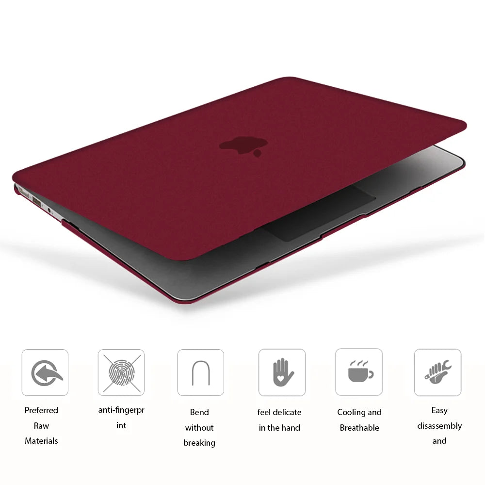 Laptop Case For Macbook Air 13 A2337  M1 M2 M3 Air 15.3 For Macbook Pro 13 A2338 14 16 Matte Protective Cover Shockproof shell