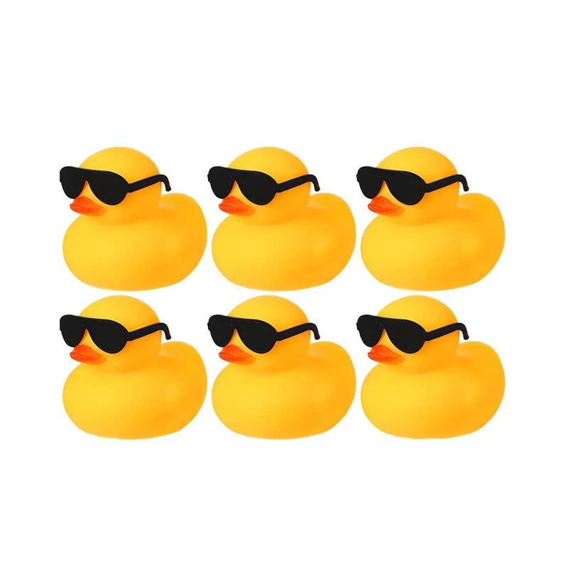 6/12/24PCS  Duck Toys Mini Rubber Ducks Squeak and Float Ducks Shower Toy for Toddlers Boys Girls