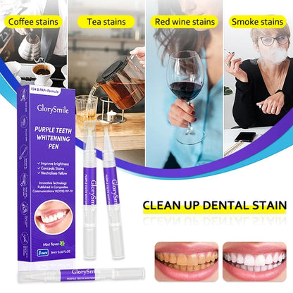Magical Purple Teeth Whitening Pen Freshing Breath Oral  Deep Cleaning Stain Removal Dentifrice Teeth Cleaning Essence Oral Care