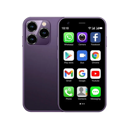 SOYES XS15 Ultra-thin 3.0Inch Small Phone 2GB+16GB Android 8.1 Dual SIM Standby 3G Mini Smartphone 1000mAh Wifi GPS Mobile Phone