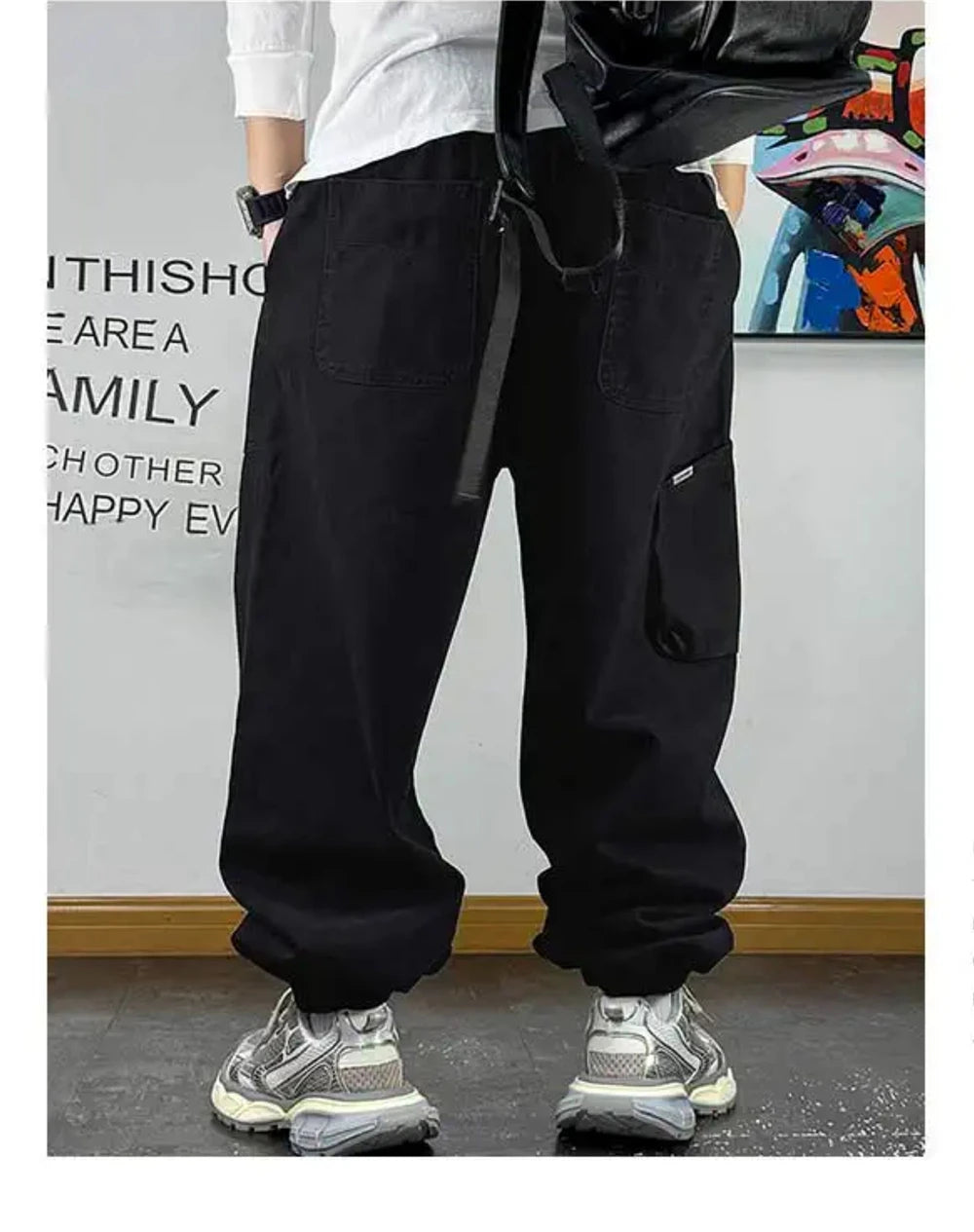 Japanese Streetwear High Quality Baggy Cargo Pants Harajuku Casual Men Clothing Plus Size Joggers Fashion Loose Work Trousers