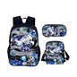 Cartoon Popular Shadow Milk Plush 3D Print 3pcs/Set pupil School Bags Laptop Daypack Backpack Inclined shoulder bag Pencil Case