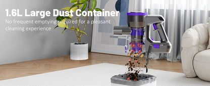 Yanhama Cordless Vacuum Cleaner - 68000Pa/550W Stick Vacuum with Charging Wall Dock, Lightweight Handheld Vacuum for Carpet