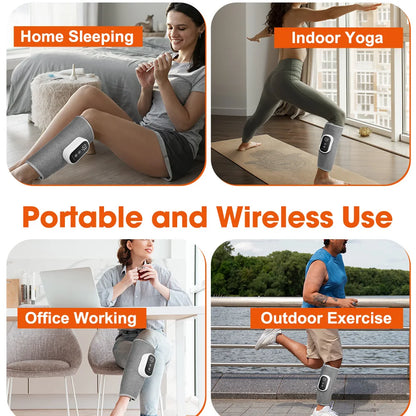 Eletric 360° Air Pressure Calf Massager Wireless Leg Massage 3 Mode Airbag Compresstion Relax Foot Calf Muscle Blood Circulation