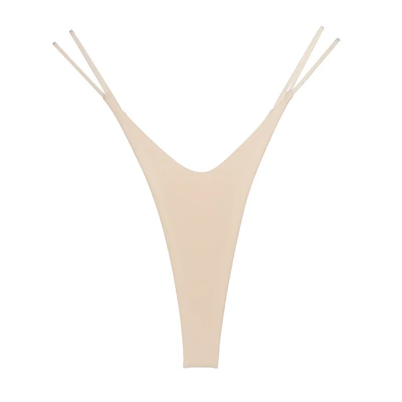 Meet'r Women Sexy Low Waist Thong Pantie Seamless Thin rope Underwear Female Solid Color G String Lingerie Temptation Bikini