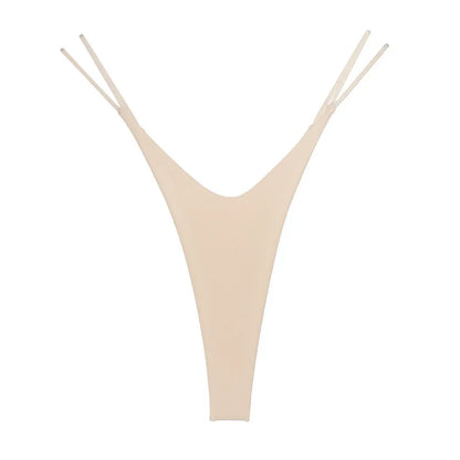 Meet'r Women Sexy Low Waist Thong Pantie Seamless Thin rope Underwear Female Solid Color G String Lingerie Temptation Bikini