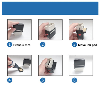 Custom Self-Inking Stamp Customized Self-Inking Business Address Wax Seal Name Handicrafts Personalize Rubber Stamps