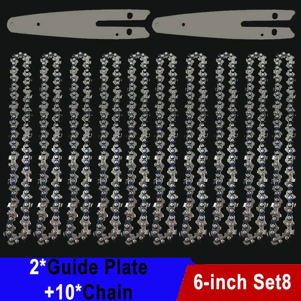 6" Saw Chain for Mini Chainsaw Mini Steel Chainsaw Chains Electric Chainsaws 37 knots 18 knives Chain Replacement Saw Accessory