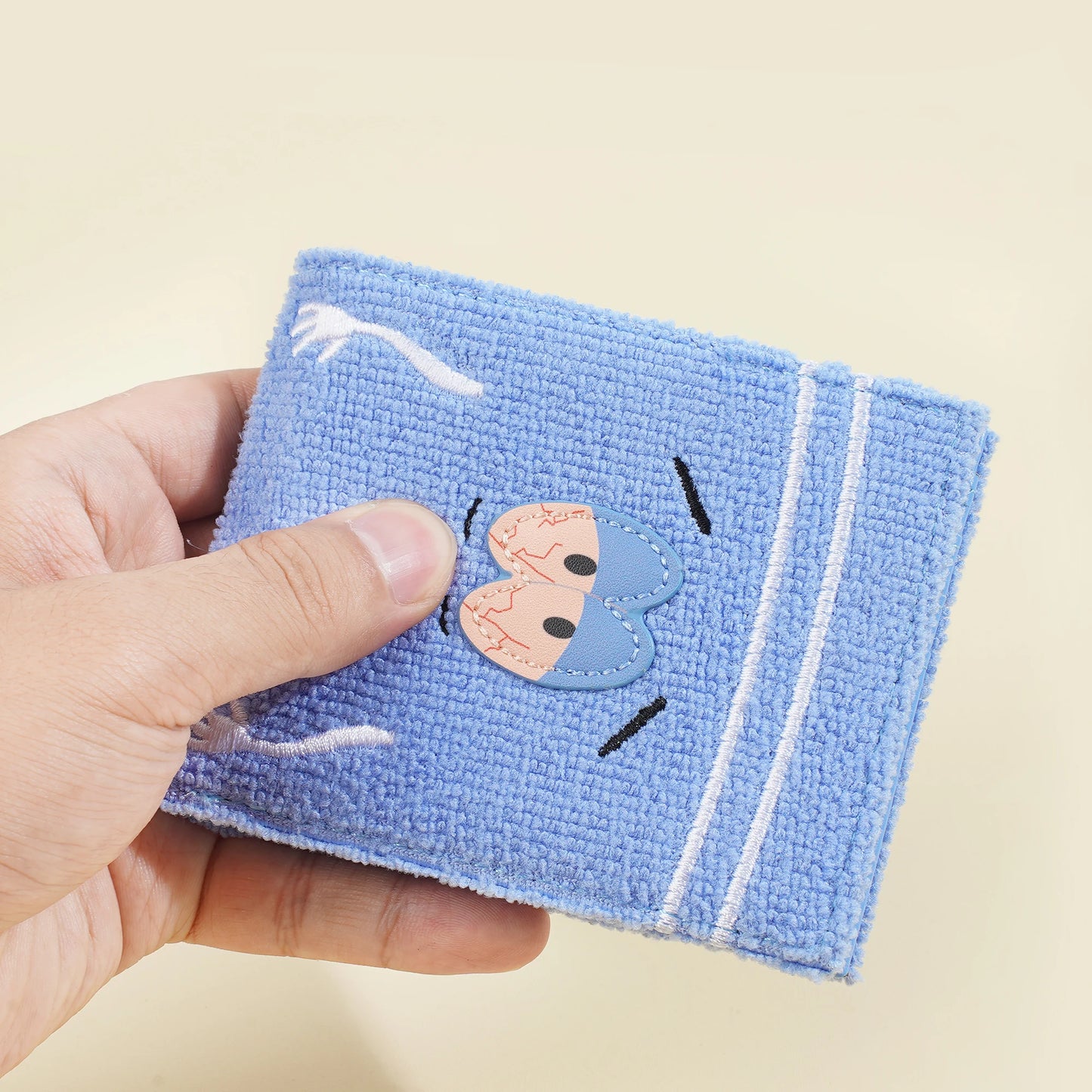 Plush Cartoon Wallet for Women Soft Fuzzy Surface with Zip PU Leather Coin Purse Closure Cute Casual Gift for Girls