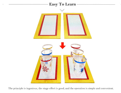 Six Cups Out From Two Plates Magic Tricks Cups Appearing Stage Magie Props Board Illusions Gimmick Accessory Funny Toys