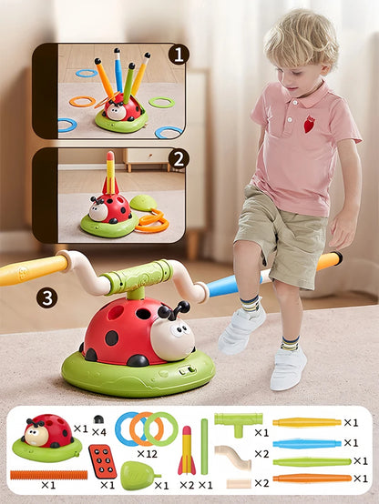 4 Styles Ladybug Sport Entertainment Baseball Toy Game Rope Skipping Machine Ferrule Jump Rocket Launcher Outdoor Play For Boy