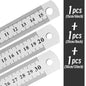 10P 15-30cm Stainless Steel Metal Straight Ruler Precision Double Sided Precision Measuring Tool Scale Metric Ruler Accessories