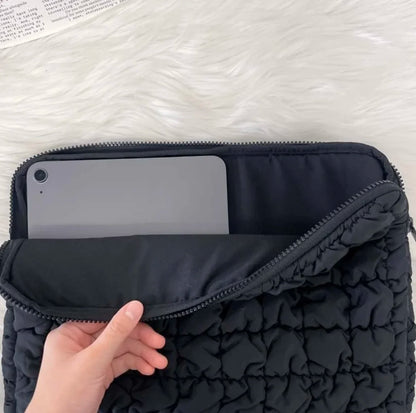 Puffy Laptop Bag Sleeve 11/13/14/15/15.6 Inch Quilted Case Laptop Cover For MacBook Air Pro/iPad/Lenovo/Hp Puffer Notebook pouch
