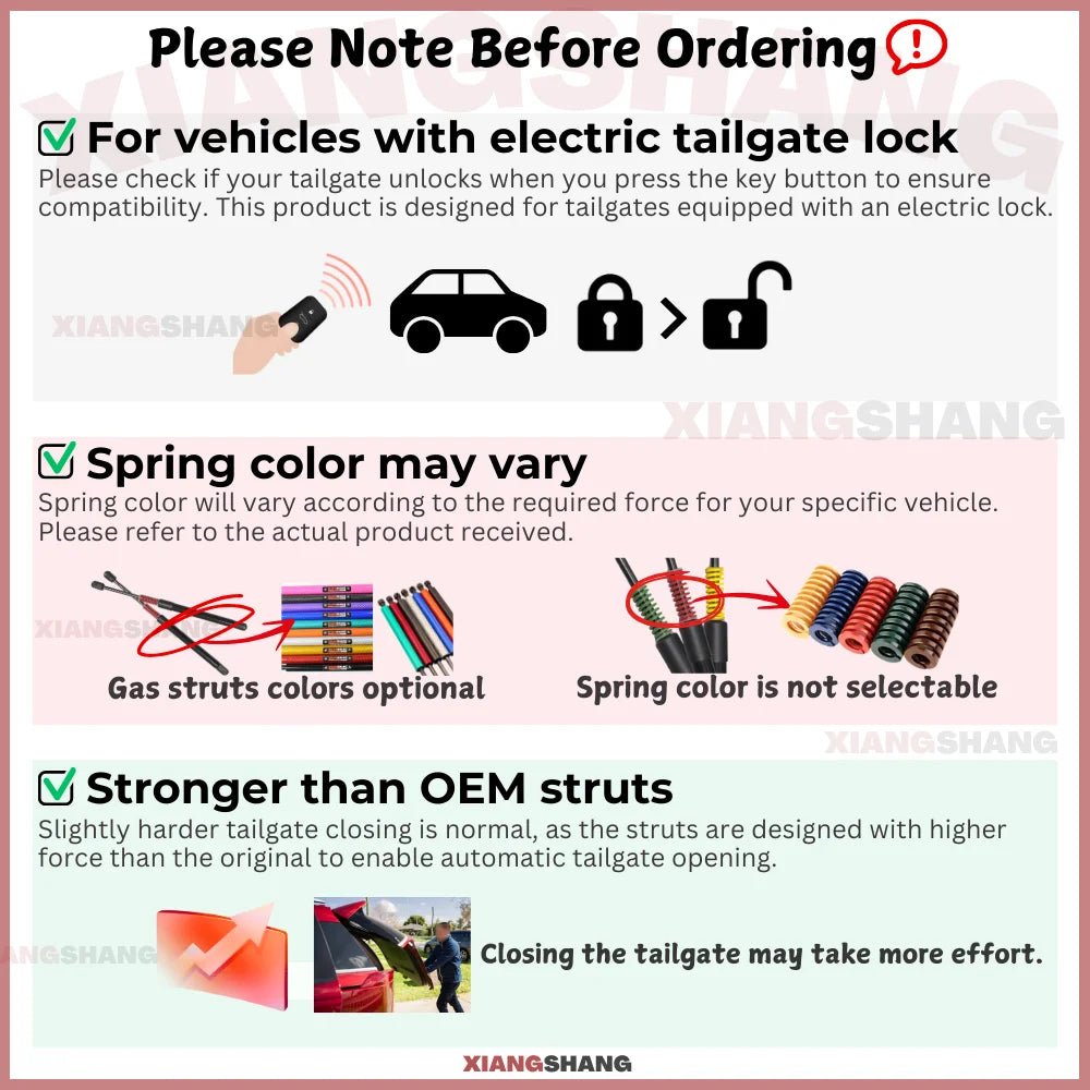 Auto Pop-Up Trunk Struts for Cupra Born 2021-present Hatchback Automatic Opening Gas Lift Supports with Springs Boot Struts