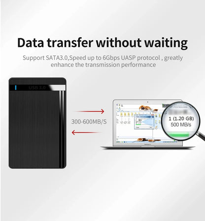 2.5" HDD Enclosure SATA to USB 3.0 External Mobile Hard Drive Case for Laptop PC 5Gbps Speed Enclosure SATA SSD HDD Storage Case