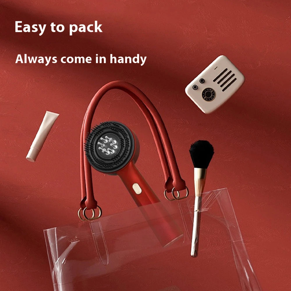 Electric Head Massage Comb Vibration Red Light Therapy Hair Growth Massage Scalp Brush Anti Hair Loss Liquid Oil Applicator
