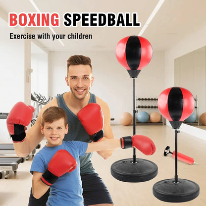 Children's Standing Inflatable Boxing Balls with Hand Pumps Gloves Sports Toys Indoor Outdoor Fun Sports Toy Set Christmas Gifts for Kids Boys and Girls Ship From Germany Fast Delivery