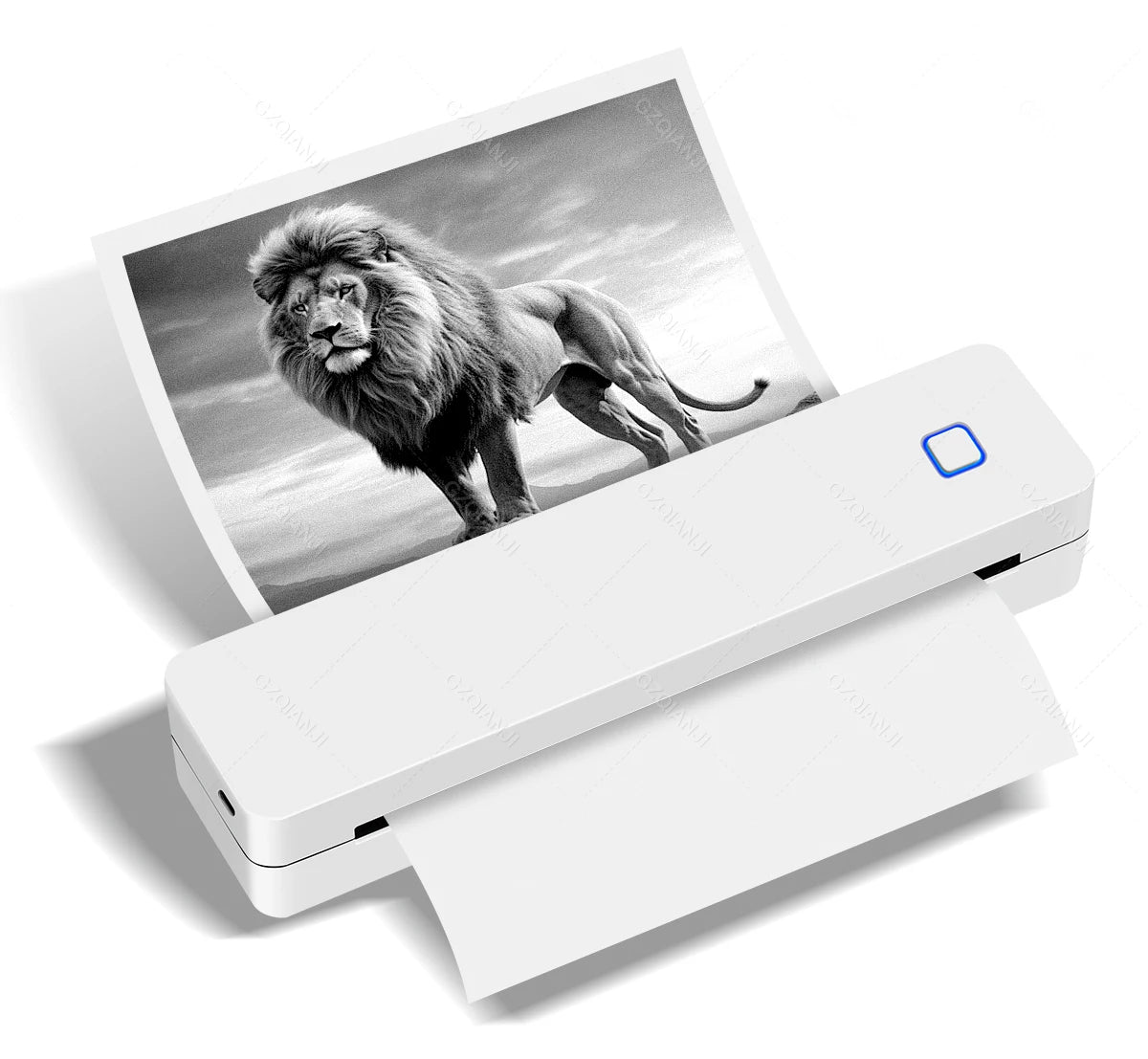 Mini Portable A4 Thermal Printer Bluetooth-compatible Photo PDF Printing Machine Folded Rolls Paper for Office Home Travel