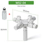 Aquarium CO2 Shunt CO2 Regulator Multi-Way Shunt Regulating Valve Aluminum Alloy CO2 Multi-Pass 2-6 Shunt Fish Tank Supplies