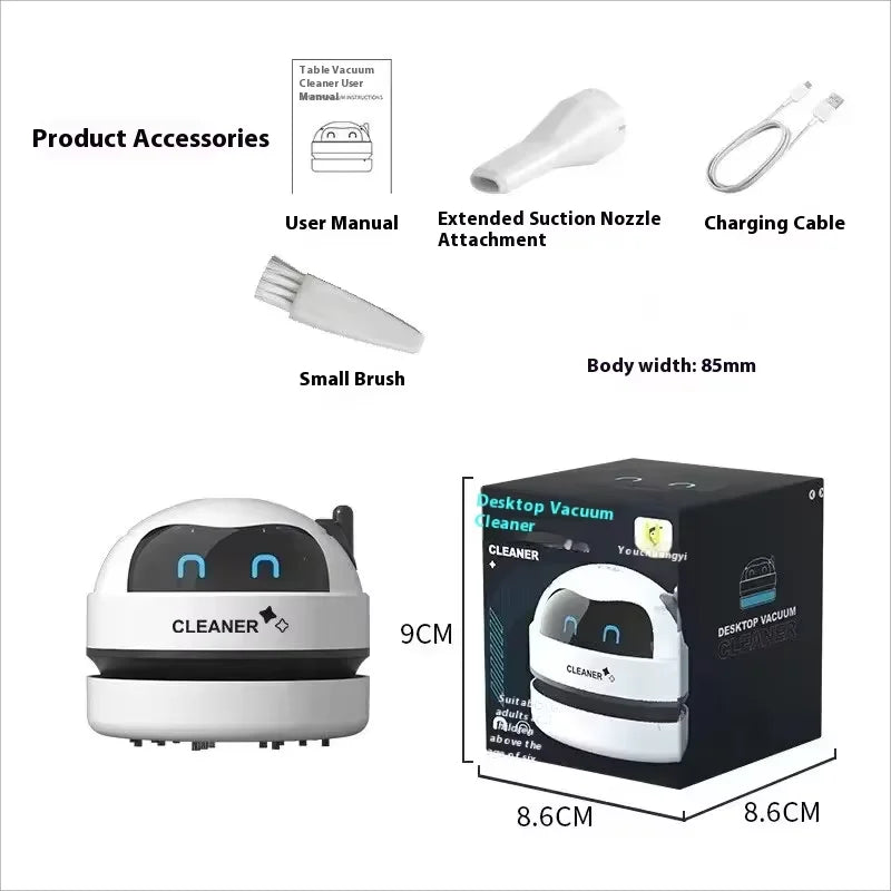 HOMEFISH Vacuum cleaner Desktop Mini rechargeable cleaner Rubber shavings keyboard cleaner Portable automatic dust extractor