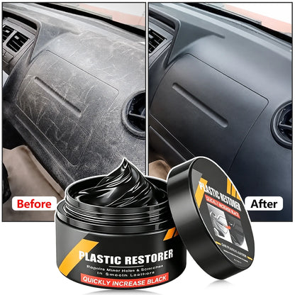 Universal Car Plastic Care Cream for Interior Exterior, Remove Scratches & Aging, Polish Gloss Prevent Whitening Refinish Wax