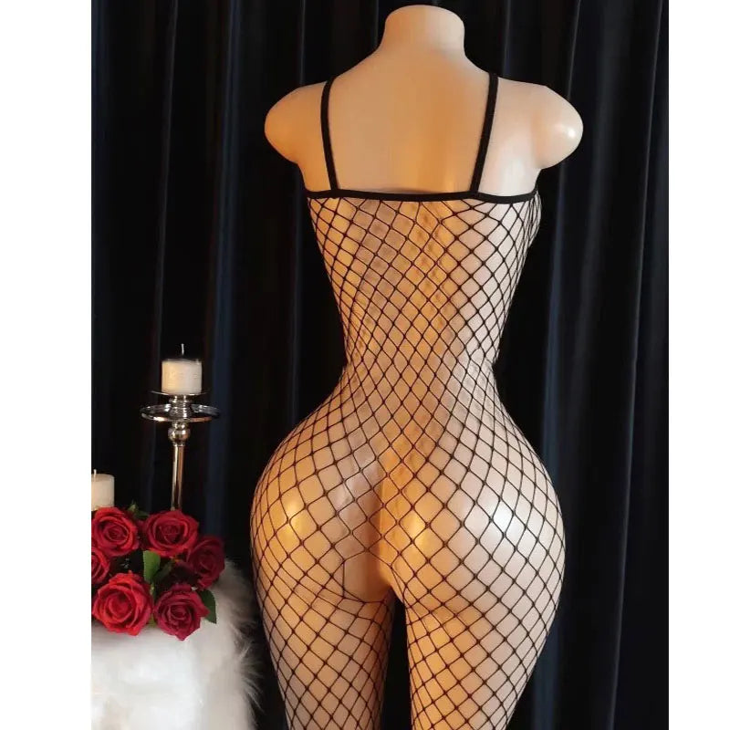 Fishnet Bondage Bdsm Body Stockings Crotchless Transparent Porn Toys Sexy Women's Lingerie Adult Sex Goods Erotic Game Costumes