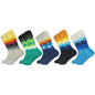 5 Pairs Novelty Men's Cotton Colorful Pattern Funny Fashion Happy Crew Dress Socks