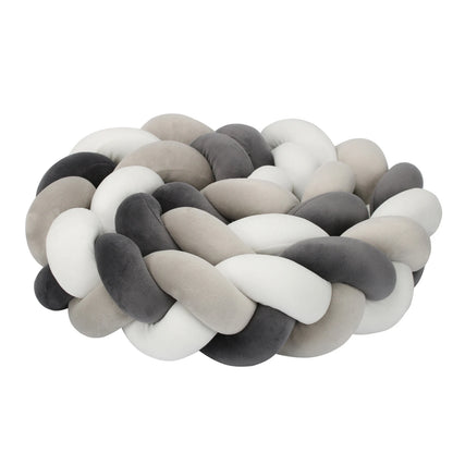 1-4M Baby Bumper Bed Braid Knot Pillow Cushion Bumper for Infant Crib Protector Cot Bumper Room Decor Crib Bedding Braid Set