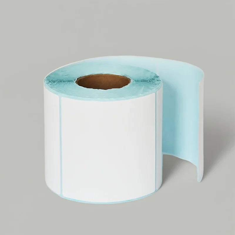 Thermal Paper Label for Warehouse & Logistics - High-Quality Adhesive Labels with Pre-Drilled Holes, Durable Blue，70*40mm