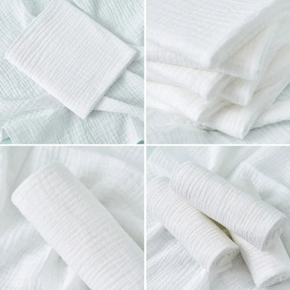 8pc Cotton Baby Gauze Diapers for Newborn Babies Nappy Changing Washable Reusable Double Layer Soft Baby Towel Burp Cloth