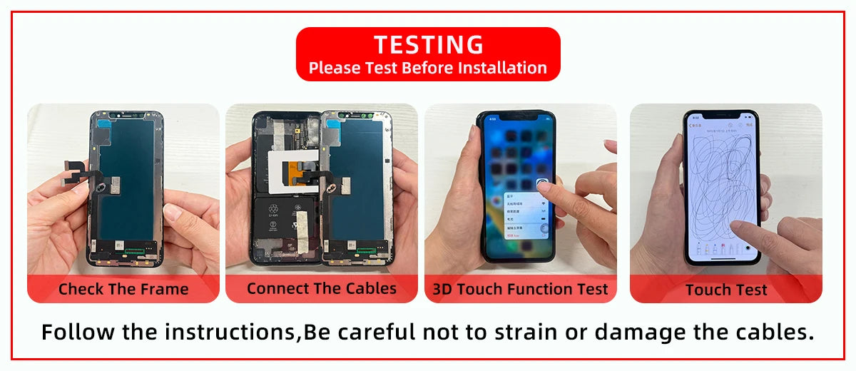 OLED X For iPhone XR XS MAX 11 Display 3D Touch Screen Replacement For 12 11 Pro Screen incell 12 Pro Max Display 13 13Promax