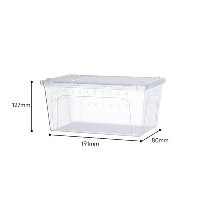 Hot Sale Clear Plastic Reptile Terrarium Ventilated Breeding Box For Lizards Snakes And Small Pets