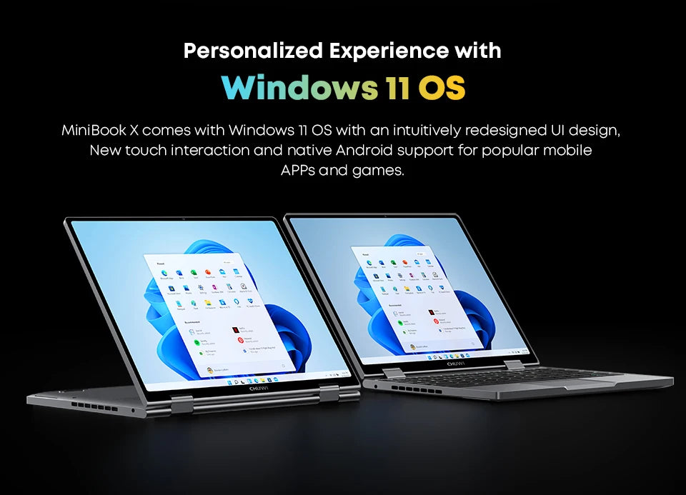 CHUWI MiniBook X Laptop Tablet 2 In 1 Intel N150/N100 10.51" FHD IPS Screen 16GB / 12GB RAM LPDDR5 512G SSD Windows 11 Notebook