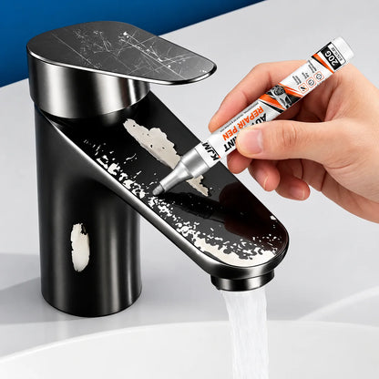 Automotive Chrome Scratch Repair Pen Metal Surface Touch‑Up Restore Coating for Car Rim Window Trim Household Metal Fixtures