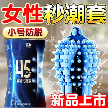 Small Size Condoms 10PCS Super Thin Lubricated Sex Toys 45mm Mini Size Ultra Tight Condoms for Adults Contraception Supplies 18+