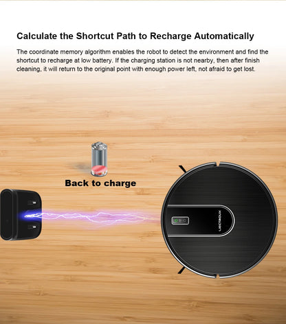 Robot Vacuum Cleaner LIECTROUX N7S-U,Smart Mapping,WiFi App,6KPa,5200MAH ,Brushless Motor,Ideal for Pet Hair